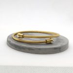 Βραχιόλι ατσάλι με βίδα και στρας για charms