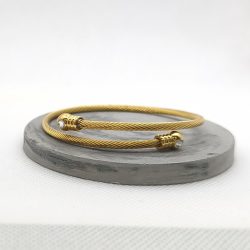 Βραχιόλι ατσάλι με βίδα και στρας για charms