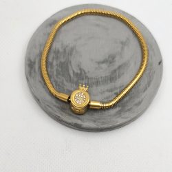 Βραχιόλι ατσάλι με ασφάλεια για charms 19 εκατοστά - Image 2