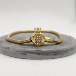 Βραχιόλι ατσάλι με ασφάλεια για charms 19 εκατοστά