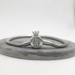 Βραχιόλι ατσάλι με ασφάλεια για charms 19 εκατοστά