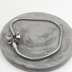 Βραχιόλι ατσάλι με ασφάλεια για charms 19 εκατοστά - Image 3