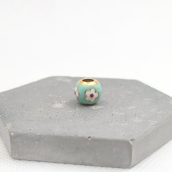 Charm χάντρα ατσάλι βεραμάν με λουλούδια