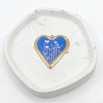 Charm ατσάλι καρδιά με σμάλτο