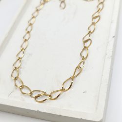 Αλυσίδα ατσάλι για charm με ακανόνιστους κρίκους - Image 2