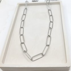 Αλυσίδα ατσάλι για charm με λείο μεγάλο κρίκο - Image 2