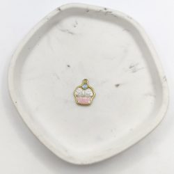 Charm ατσάλι cup cake με σμάλτο