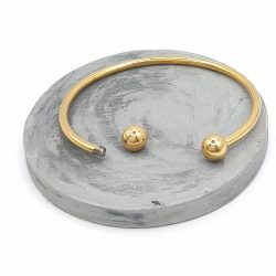 Βραχιόλι ατσάλι σταθερό με χάντρες για charms - Image 2