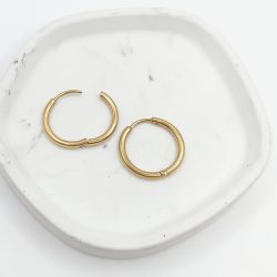 Σκουλαρίκια κρίκοι ατσάλι για charms - Image 2