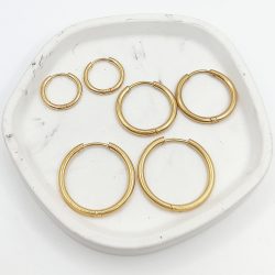 Σκουλαρίκια κρίκοι ατσάλι για charms