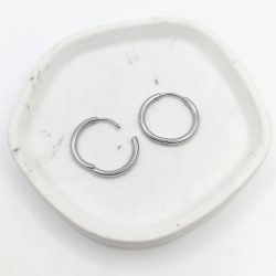 Σκουλαρίκια κρίκοι ατσάλι για charms - Image 2