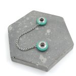 Διπλό charm stopper με αλυσίδα τυρκουάζ