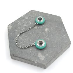 Διπλό charm stopper με αλυσίδα τυρκουάζ