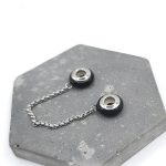 Διπλό charm stopper με αλυσίδα μαύρο