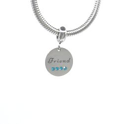 Κρεμαστό charm friend με στρας - Image 2