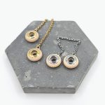 Διπλό charm stopper με αλυσίδα σομόν