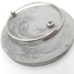 Βραχιόλι ατσάλι με stopper για charms - Image 3