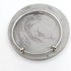 Βραχιόλι ατσάλι με stopper για charms - Image 2