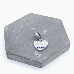 Κρεμαστό charm ατσάλι friend με στρας - Image 2